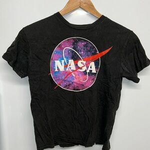 NASA Boys Black Short Sleeve T-shirt- Small
